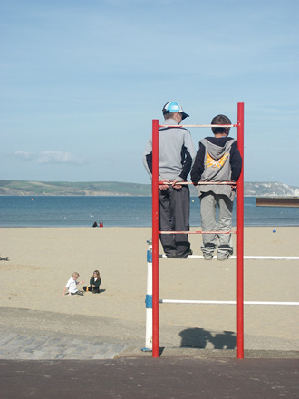Overlooking the beach, Weymouth