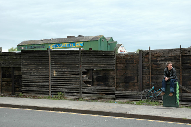 Waiting by the side of the road, Bristol