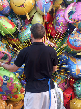 Balloons and string, Bournemouth