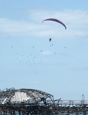 Drifting over West Pier, Brighton
