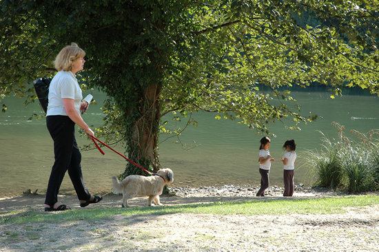 On the mike, Brighton Pier