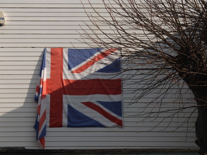 Flag above Eastleigh pub