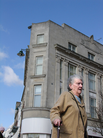 Woman and building, Bournemouth