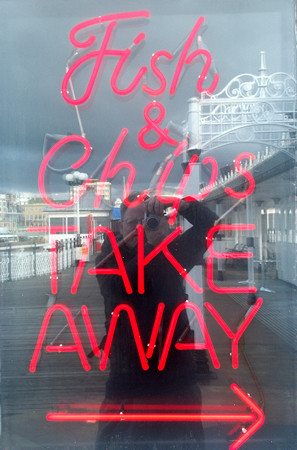 Self-portrait with neon, Brighton