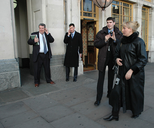 A tense moment, London