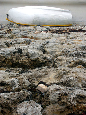 Rocks and boat, Weymouth