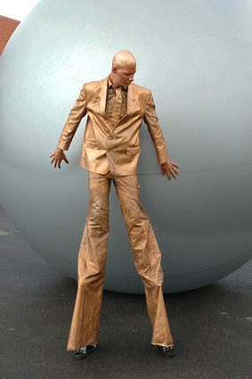 Gold man and ball, Littlehampton