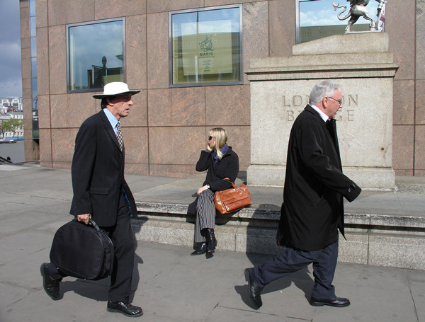 Rushing for the tube, London