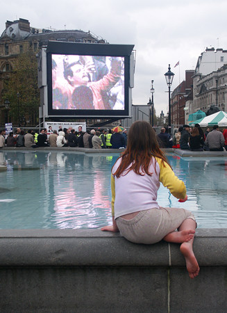 Screen in Trafalgar Square