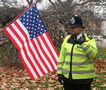 Police and flag I