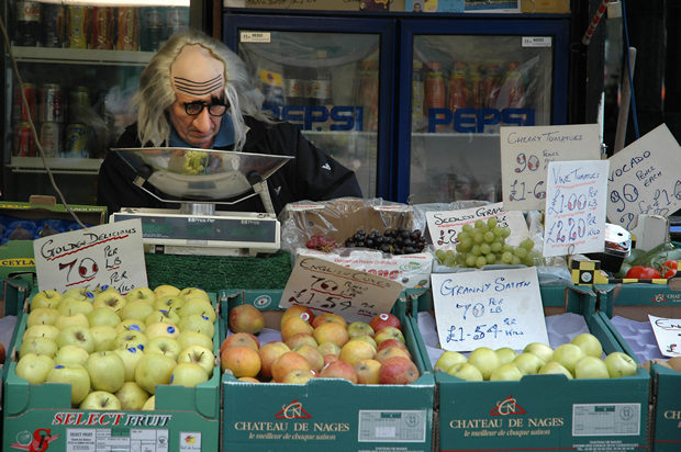 Fruit and veg stall, London