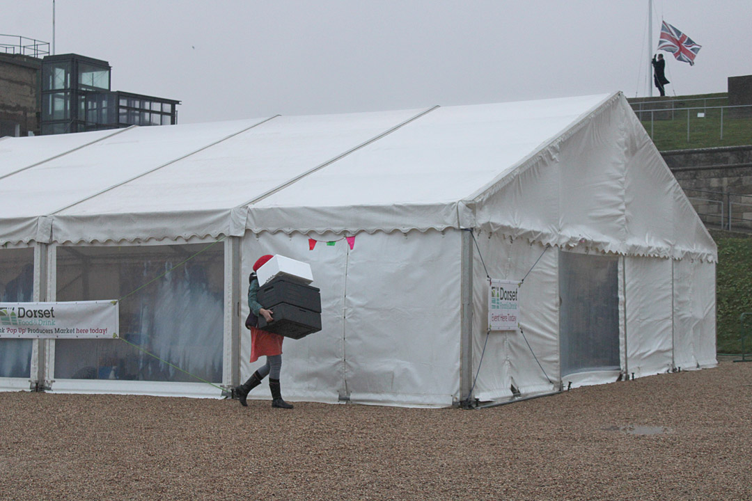Photo 12, Nothe Fort Christmas Fair, with Union Jack, Weymouth